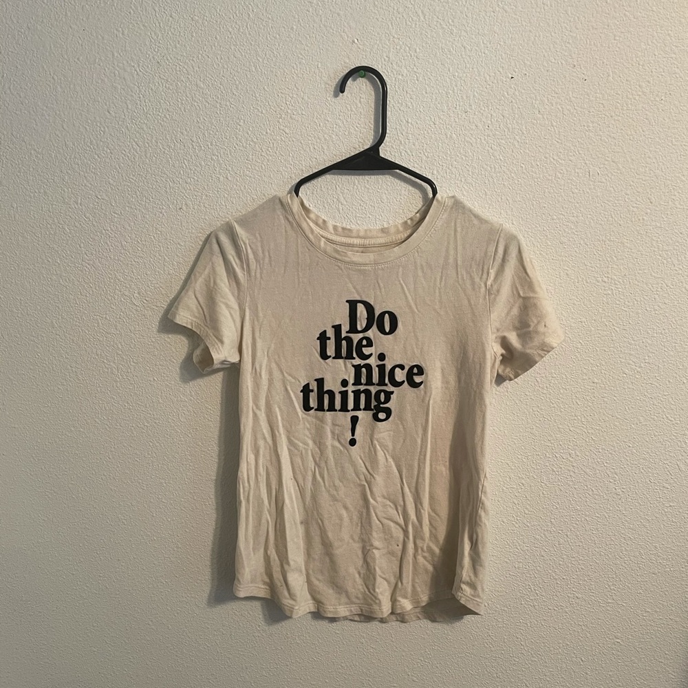 Old Navy XS textured Do The Nice Thing Scoop shirt